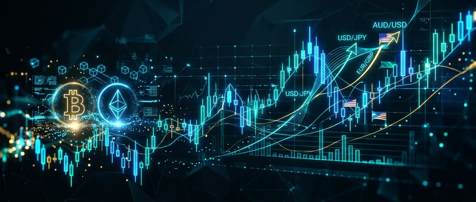 Trading charts background